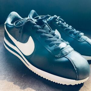 Nike Cortez ‘72 OG 819719-012 Basic Leather Black White Silver Mens 10.5 US 44.5